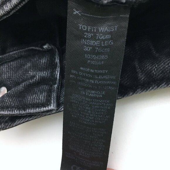 ASOS Jeans Women's Faded Black Ankle Jeans High Rise size 28 length 25" - Picture 8 of 9